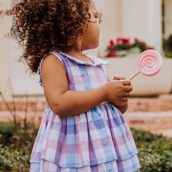 NWT Sweet Honey Classic Belle Bubble Poolside Plaid Dress 12M - Picture 3 of 14